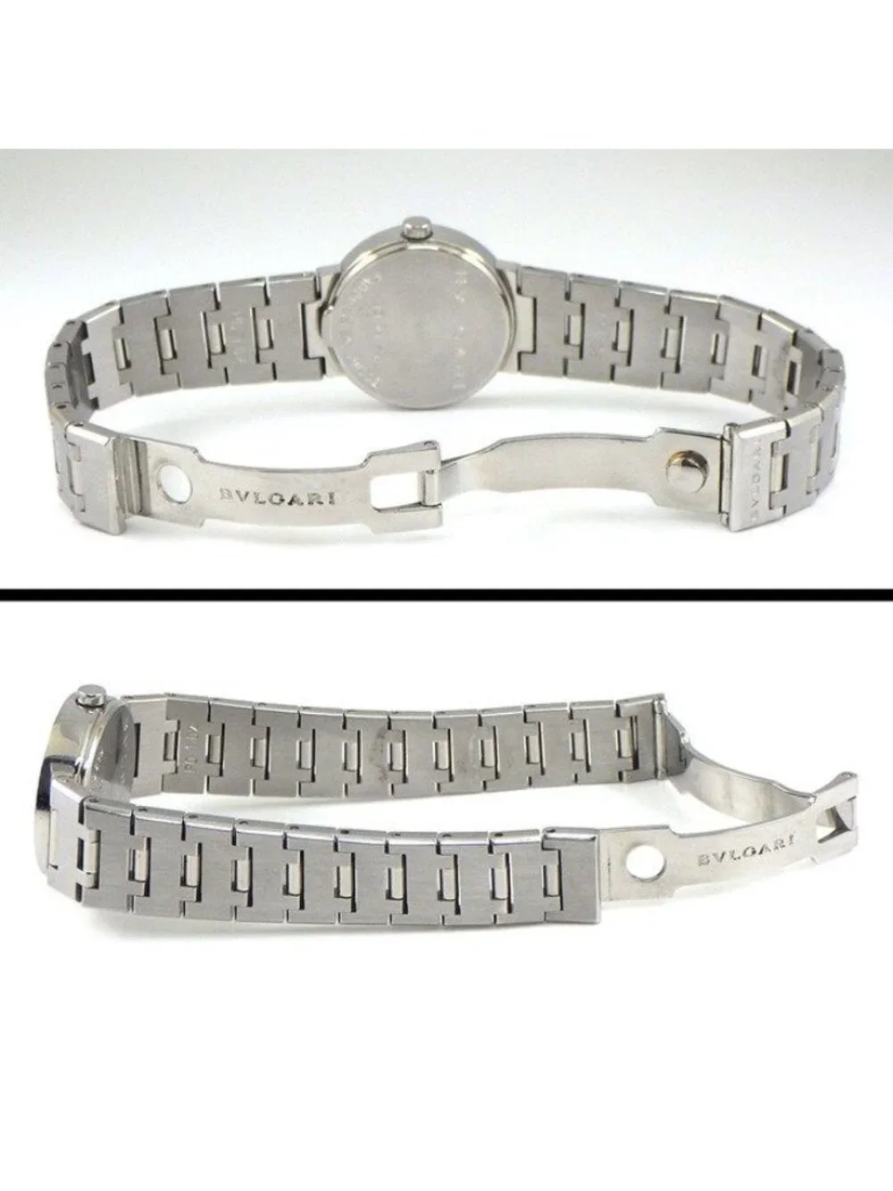 Bvlgari Watch Black Dial Date SS Quartz Analog